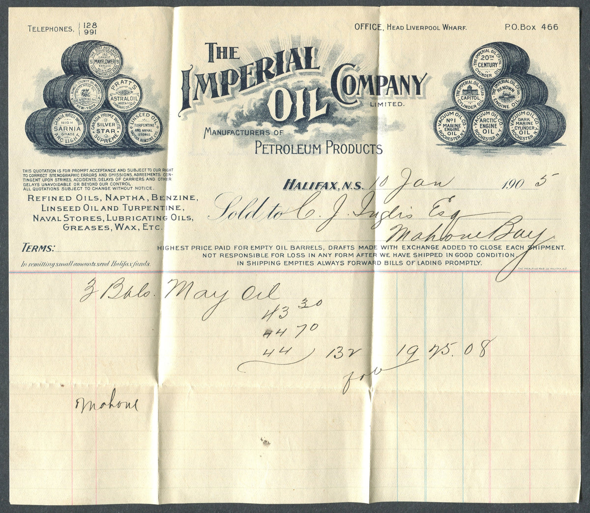0090NS1903 - #90 on &#39;IMPERIAL OIL COMPANY&#39; Advertising Cover