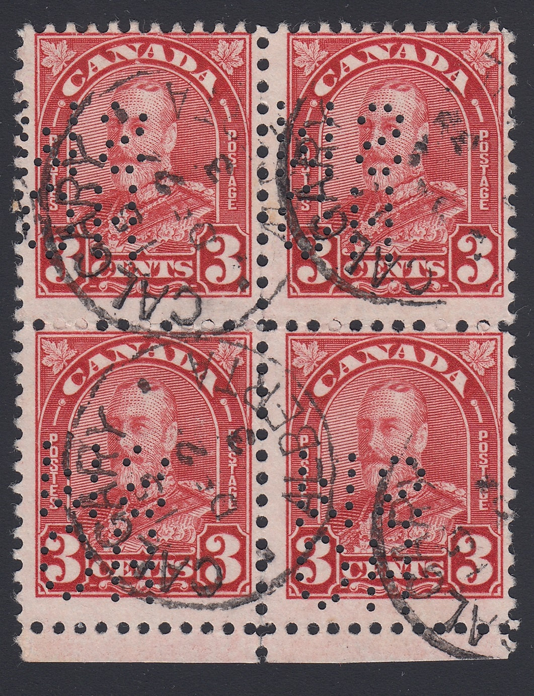 0211CA1804 - Canada OA167s &#39;D&#39; - Used Block of 4