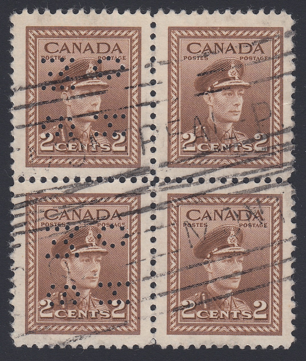 0311CA1804 - Canada O250 &#39;F Z&#39; - Used Block of 4