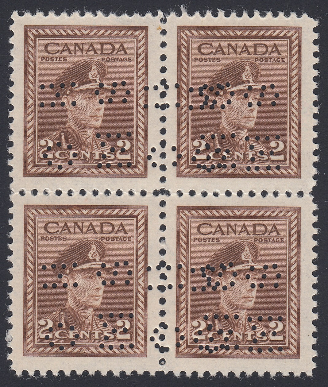 0311CA1804 - Canada O250 &#39;E X&#39; - Mint Block of 4