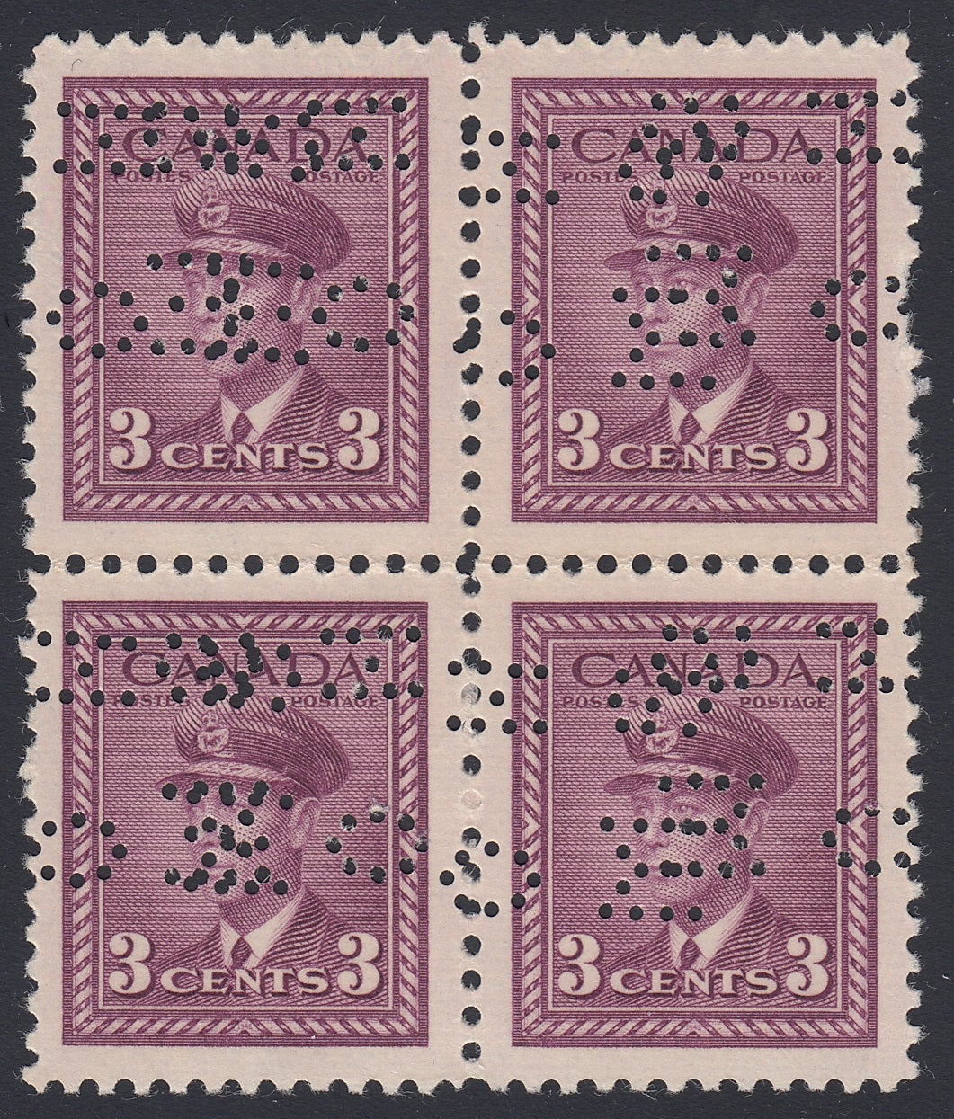 0313CA1804 - Canada O252 &#39;E + H&#39; - Mint Block of 4