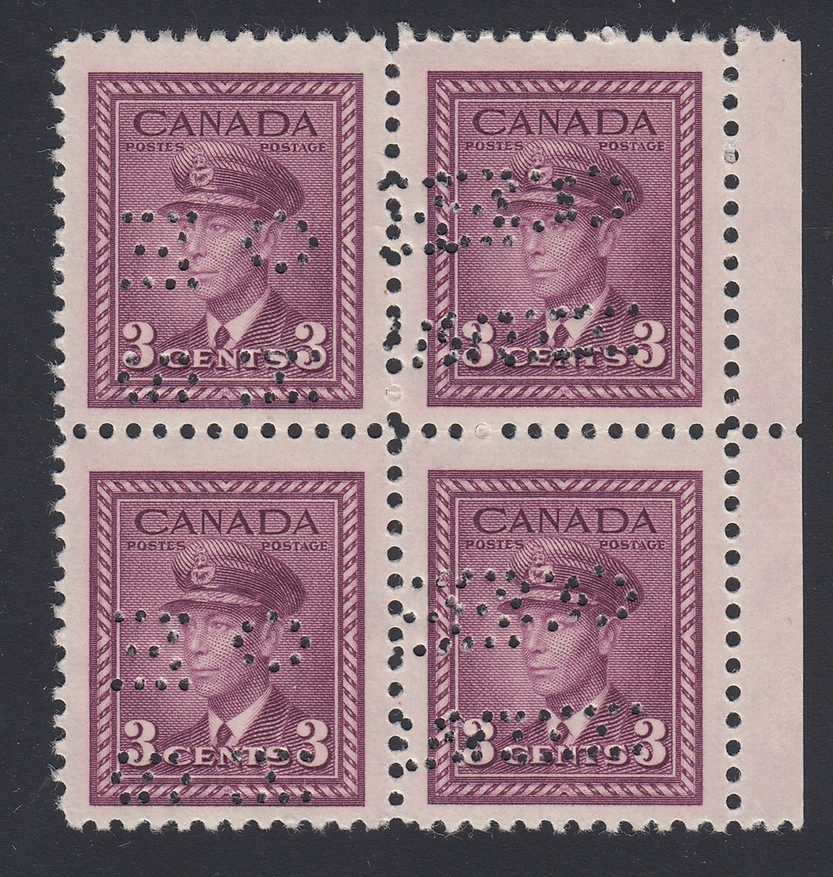 0313CA1804 - Canada O252 &#39;F + FX&#39; - Mint Block of 4