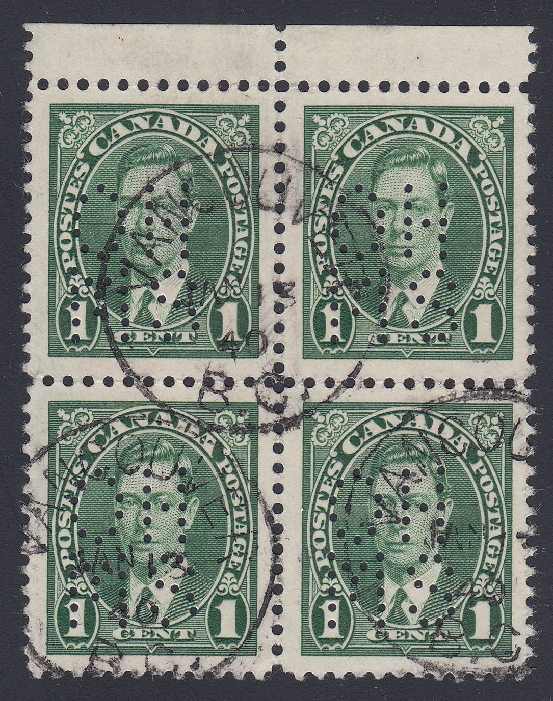 0258CA1804 - Canada OA231s &#39;A&#39; - Used Block of 4