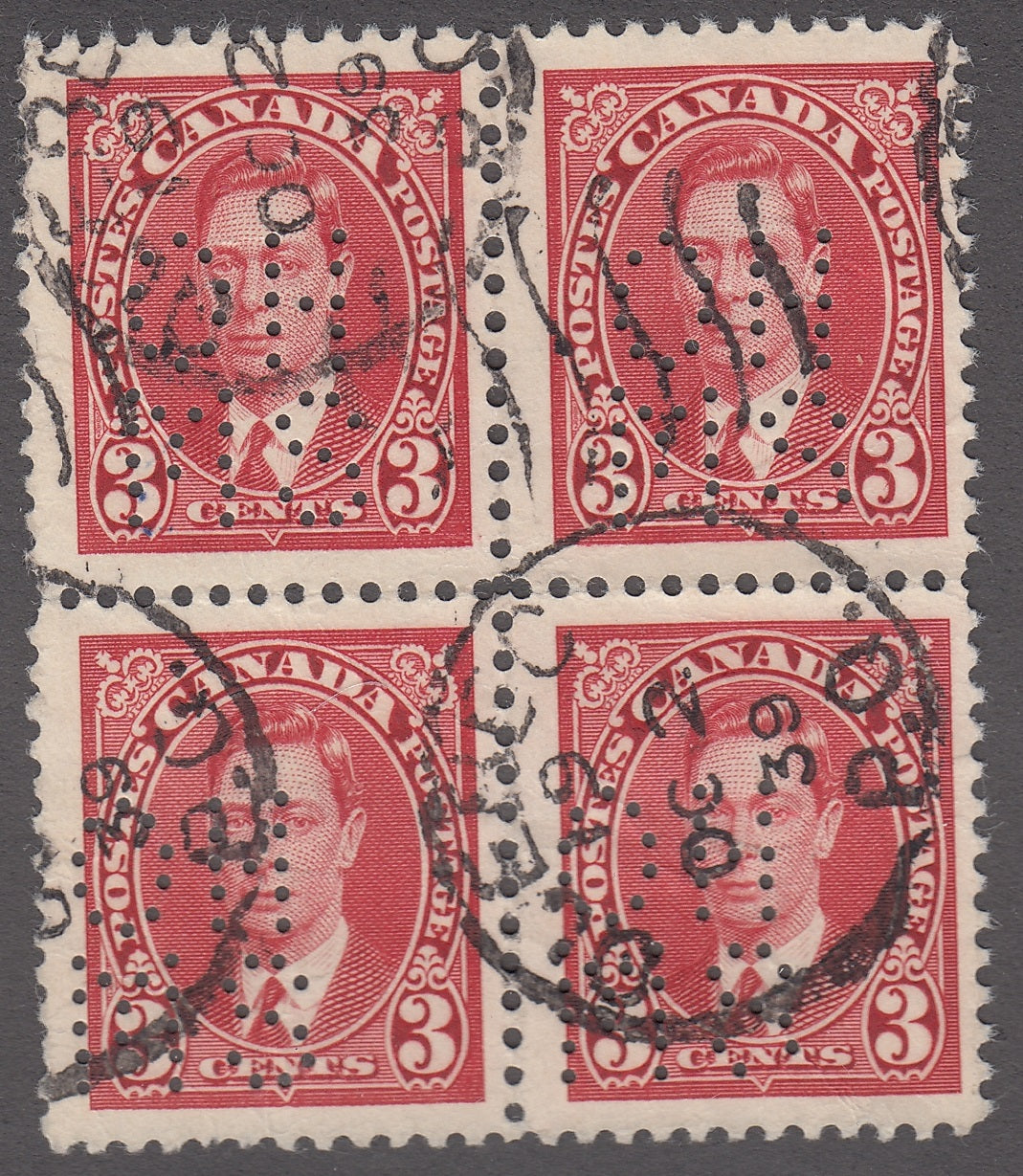 0260CA1804 - Canada OA233s &#39;A&#39; - Used Block of 4