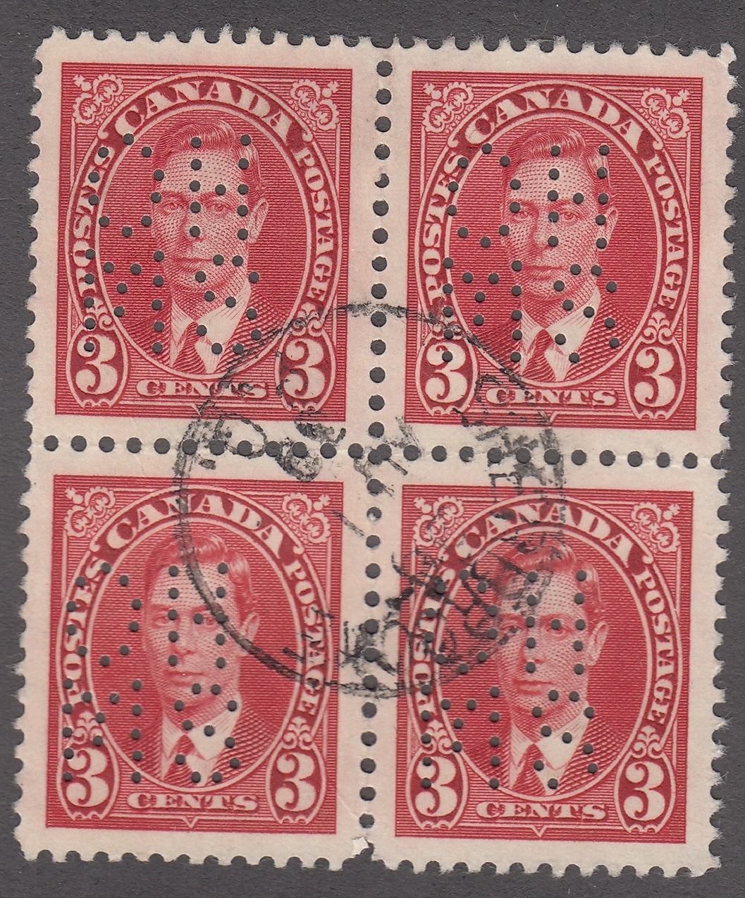 0260CA1804 - Canada OA233s &#39;A&#39; - Used Block of 4