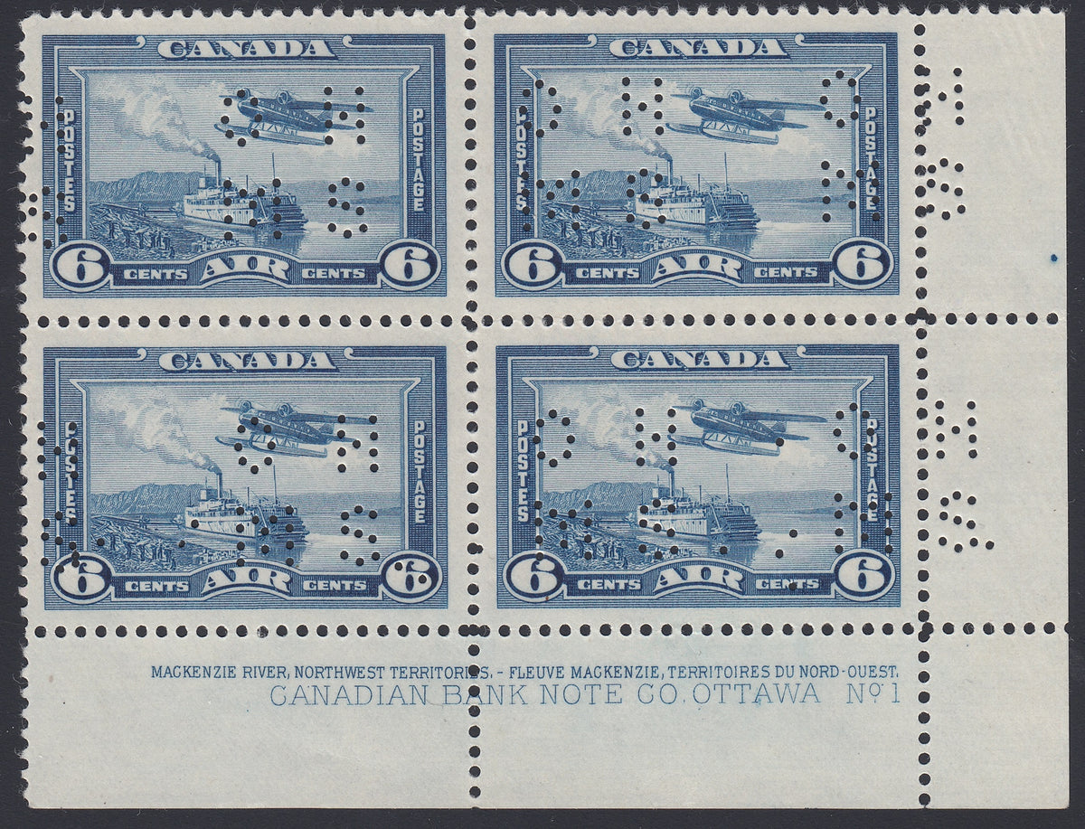 0334CA1804 - Canada OC6 &#39;A, AX&#39; - Mint Plate Block