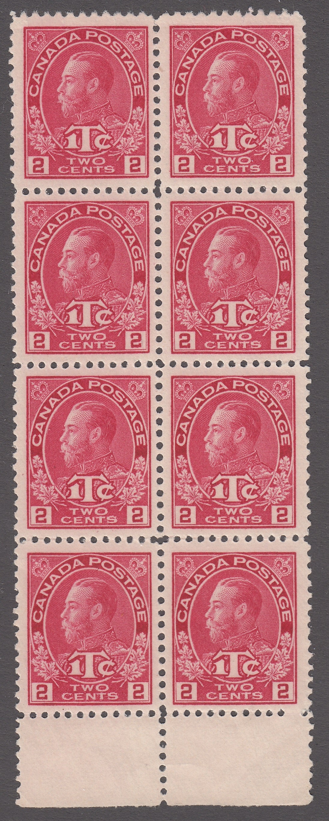 0162CA1801 - Canada MR3 - Mint Block of 8