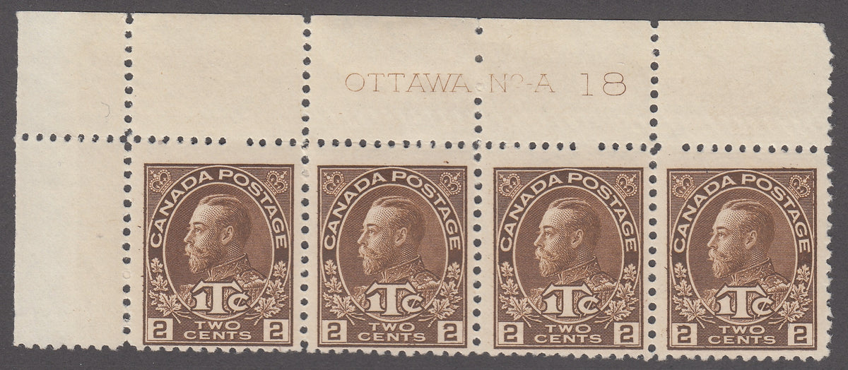 0163CA1711 - Canada MR4 - Mint Plate Strip of 4