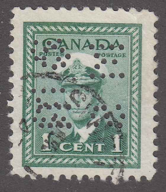 0310CA1801 - Canada O249 &#39;E &amp; G&#39; Used Double Perfin