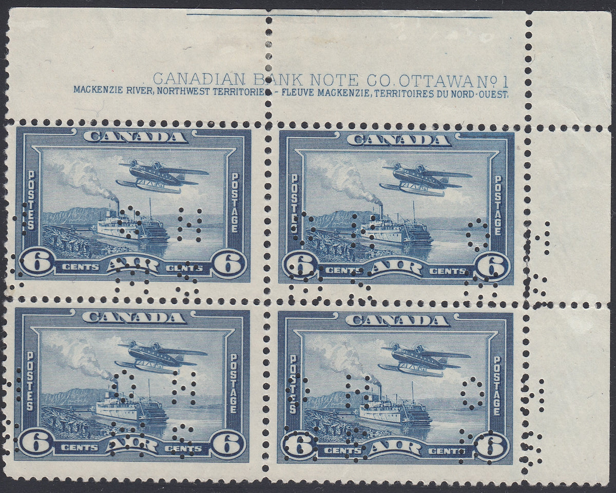 0334CA1801 - Canada OC6 &#39;A&#39; - Mint Plate Block of 4