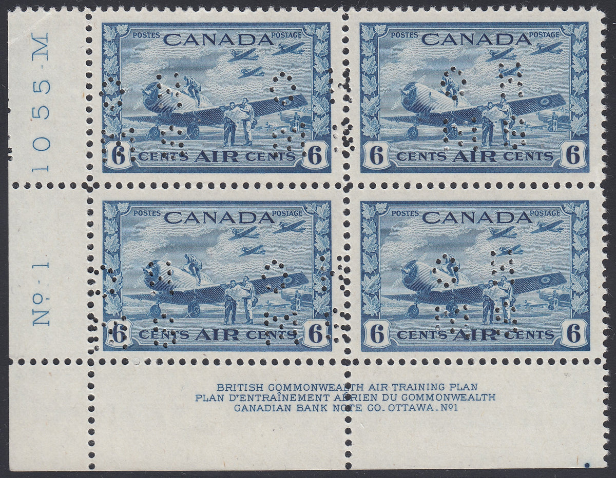 0335CA1801 - Canada OC7 &#39;A&#39; - Mint Plate Block of 4