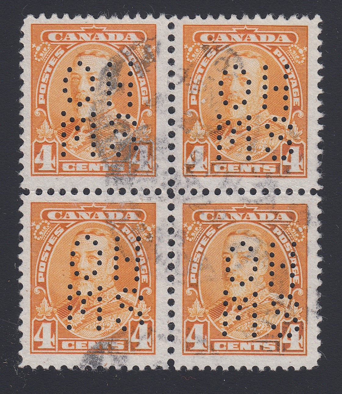0250CA1804 - Canada OA220s &#39;A&#39; - Used Block of 4