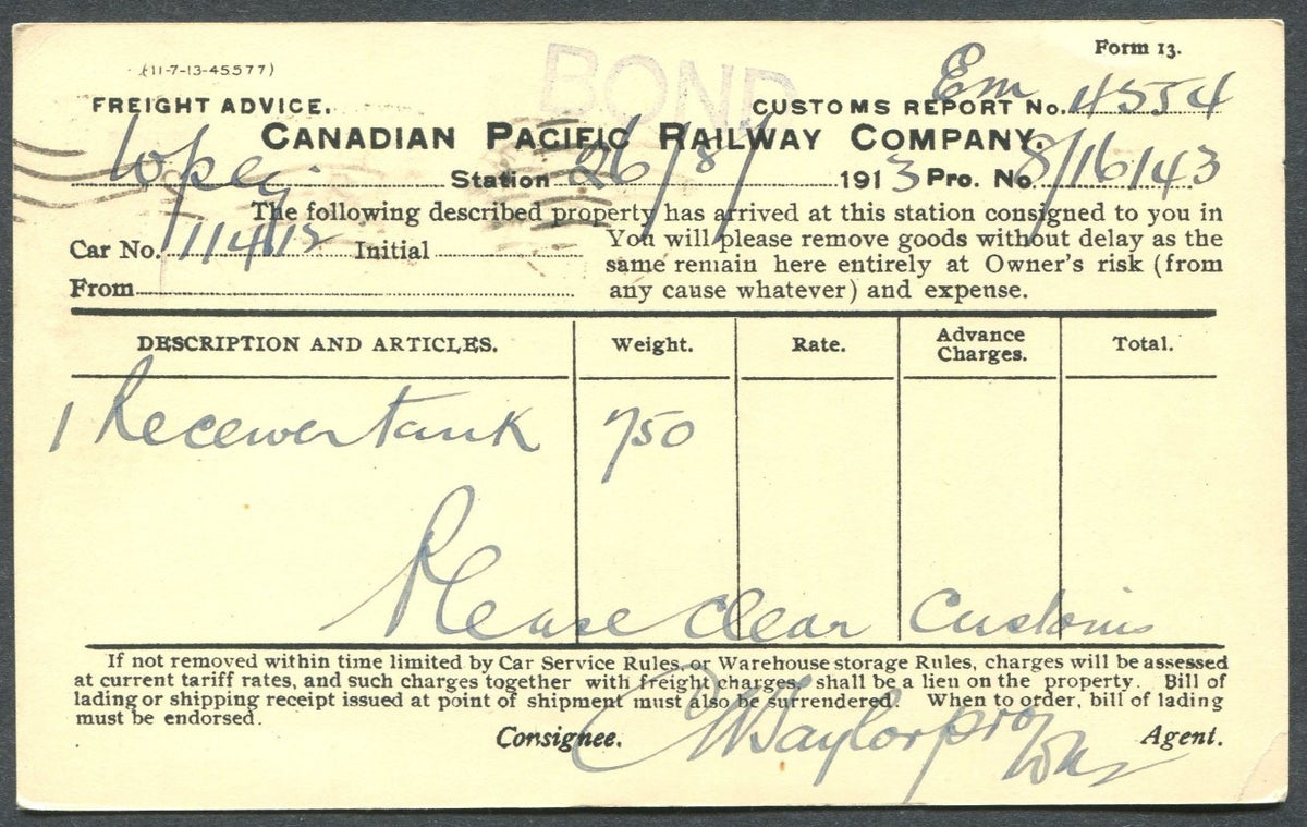 0037CP1903 - Chalet Lake Louise - CPR B36 (Used)