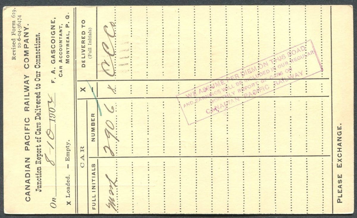 0044CP1904 - Place Viger Hotel - CPR B43 (Used)