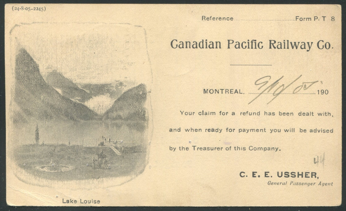 0114CP1905 - Lake Louise (wavy edges) - CPR BB5 (Used)