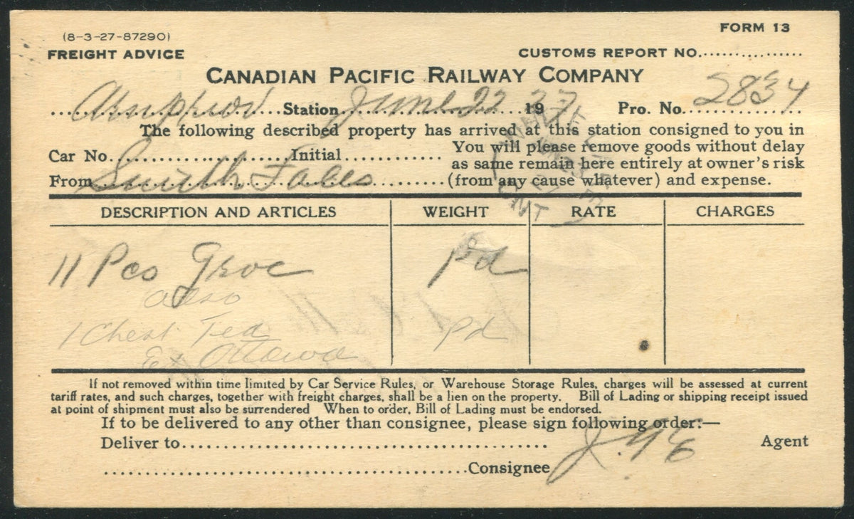 0182CP1904 - Algonquin Hotel - CPR D65 (Used)