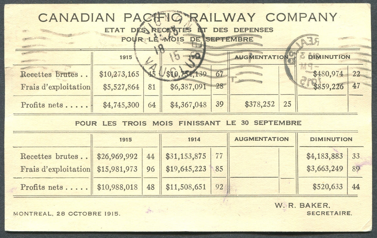 0053CP1904 - Chalet Lake Louise - CPR F36 (Used)
