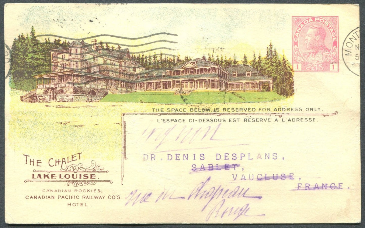 0053CP1904 - Chalet Lake Louise - CPR F36 (Used)