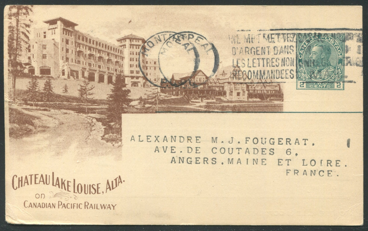 0167CP1904 - Chateau Lake Louise, Alta. - CPR F68 (Used)