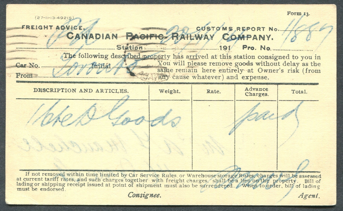 0049CP1904 - Chateau Frontenac - CPR G38 (Used)