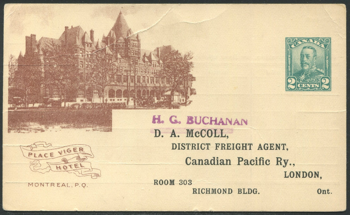 0224CP1905 - Place Viger Hotel - CPR G80 (Mint)