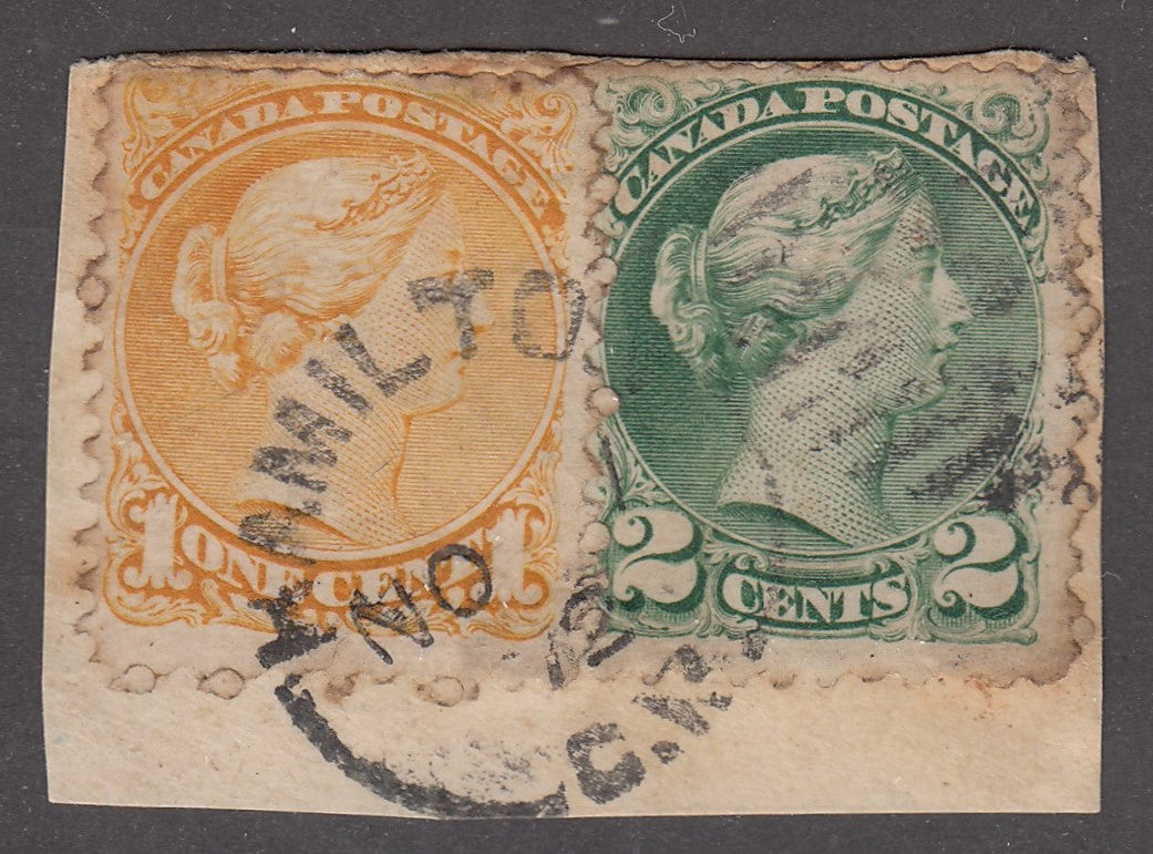 0035CA2201 - Canada #35a, 36 | Used on Piece.