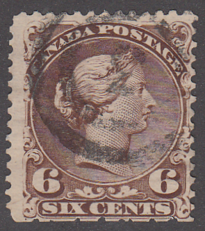 0027CA2202 - Canada #27 - 2 Ring Numeral Cancel &#39;3&#39;