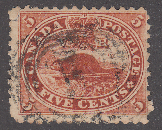 0015CA2202 - Canada #15 - 4-Ring Numeral Cancel &#39;5&#39;