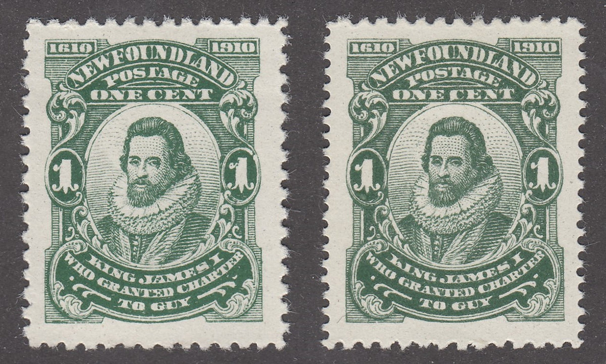 0087NF2201 - Newfoundland #87a, 87b - Mint Pair