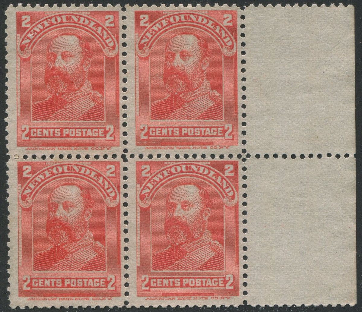 0082NF2301 - Newfoundland #82 - Mint Block of 4