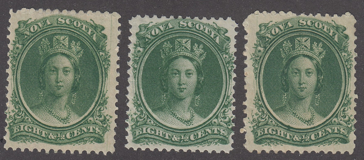 0011NS2205 - Nova Scotia #11, 11a, 11i - Set of 3