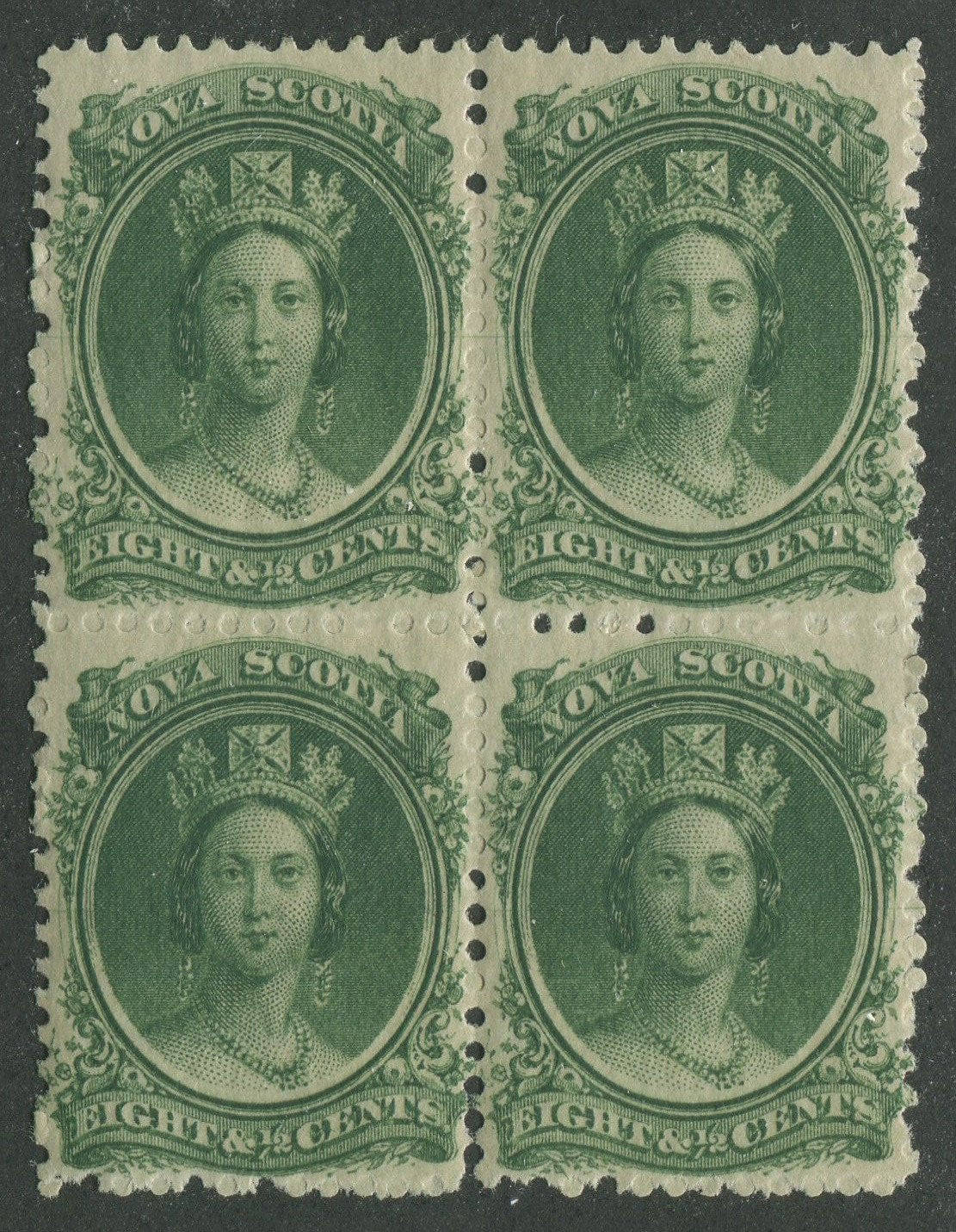 0011NS1707 - Nova Scotia #11i - Mint Block of 4 - Deveney Stamps Ltd. Canadian Stamps