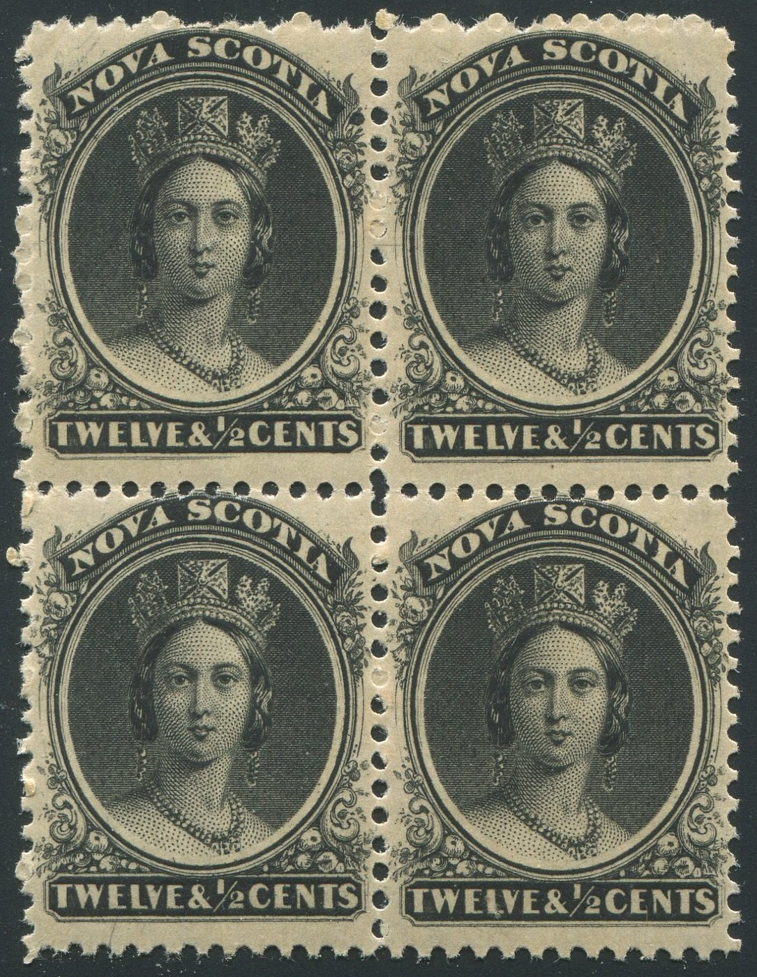 0013NS1910 - Nova Scotia #13 - Mint Block of 4