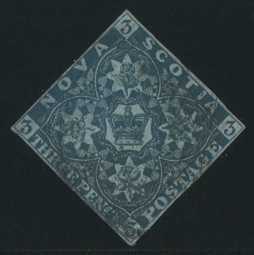 0003NS1707 - Nova Scotia #3 - Used - Deveney Stamps Ltd. Canadian Stamps