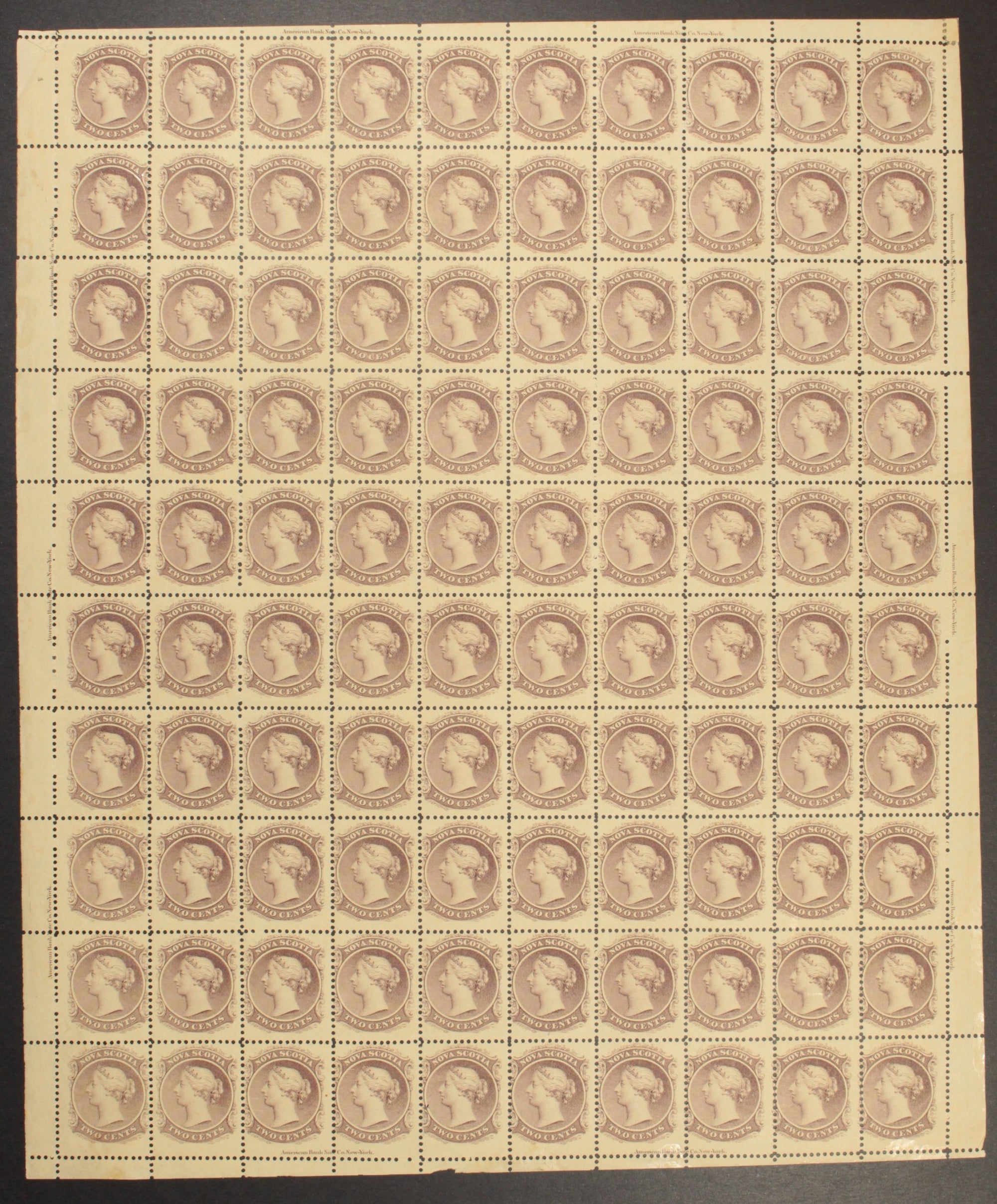 0009NS1710 - Nova Scotia #9 - Mint Sheet - Deveney Stamps Ltd. Canadian Stamps