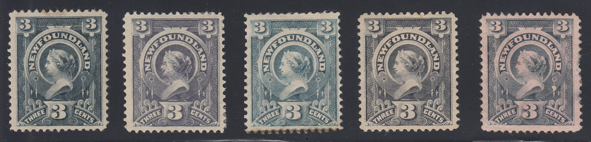 0060NF2106 - Newfoundland #60 - Mint Print Colour Variety Set