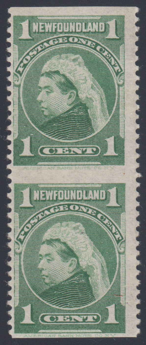 0080NF2205 - Newfoundland #80b - Mint, IMPERF PAIR