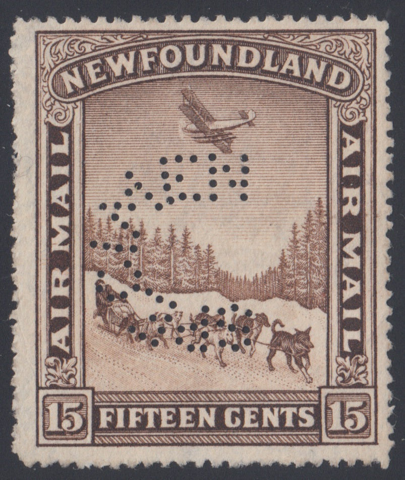 0279NF2301 - Newfoundland C9 - Mint SPECIMEN Perfin