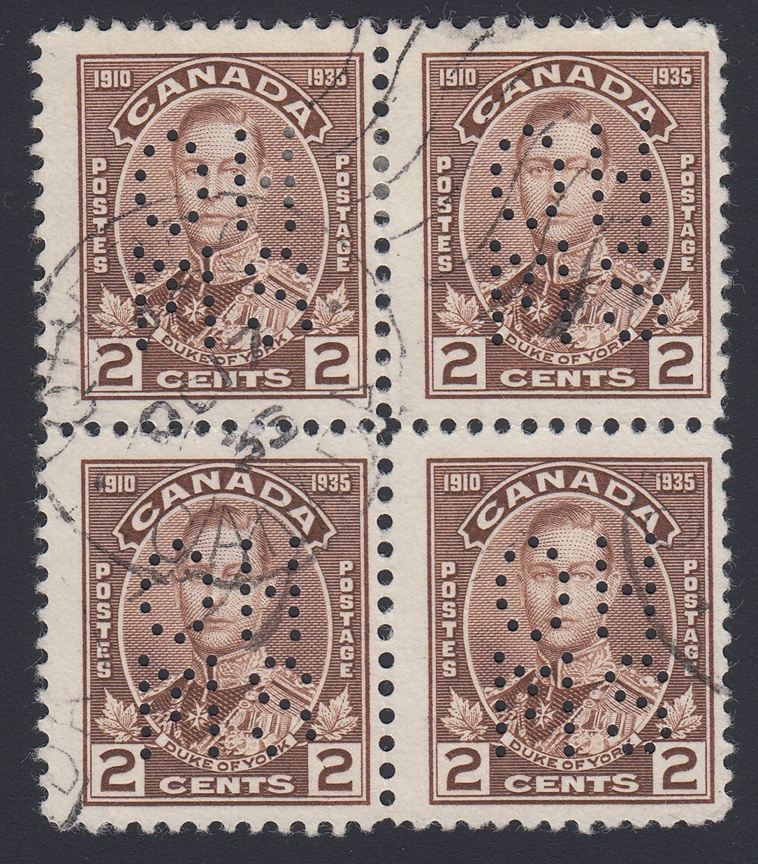 0242CA1804 - Canada OA212s &#39;A&#39; - Used Block of 4