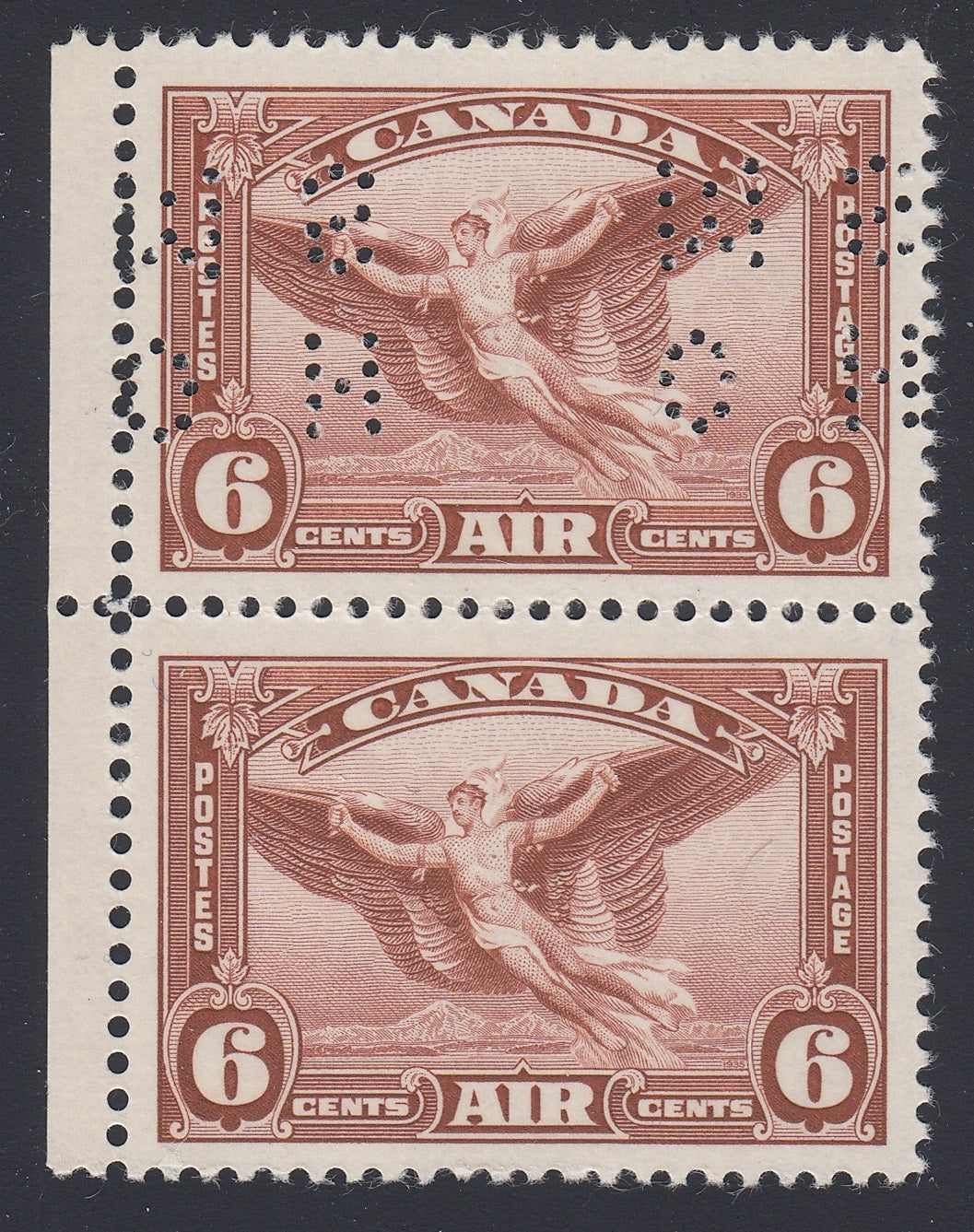 0333CA1802 - Canada OC5 - Mint Vertical Pair, Position &#39;D Z&#39;