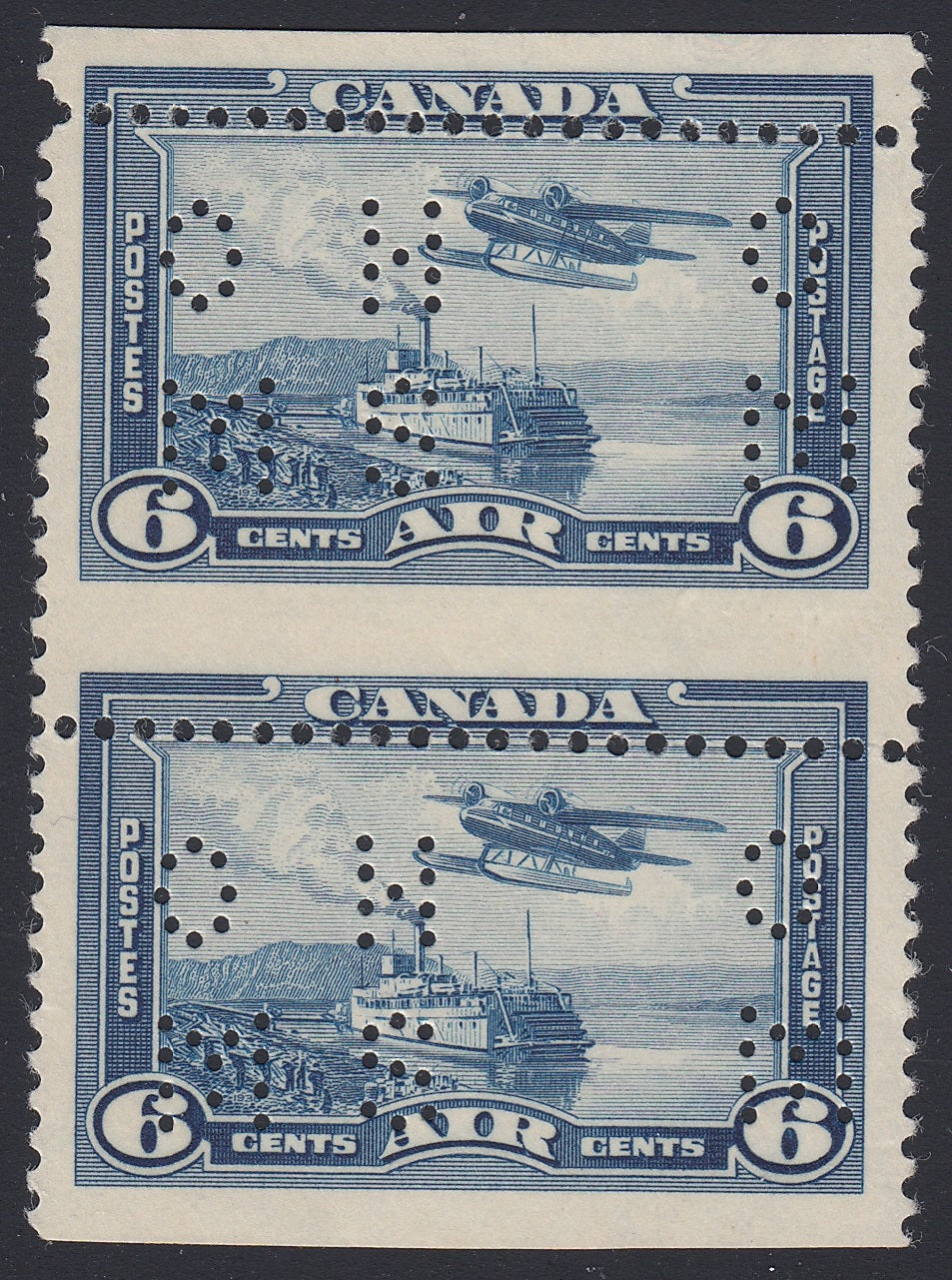 0334CA1806 - Canada OC6 &#39;A&#39; - Mint Vertical Pair