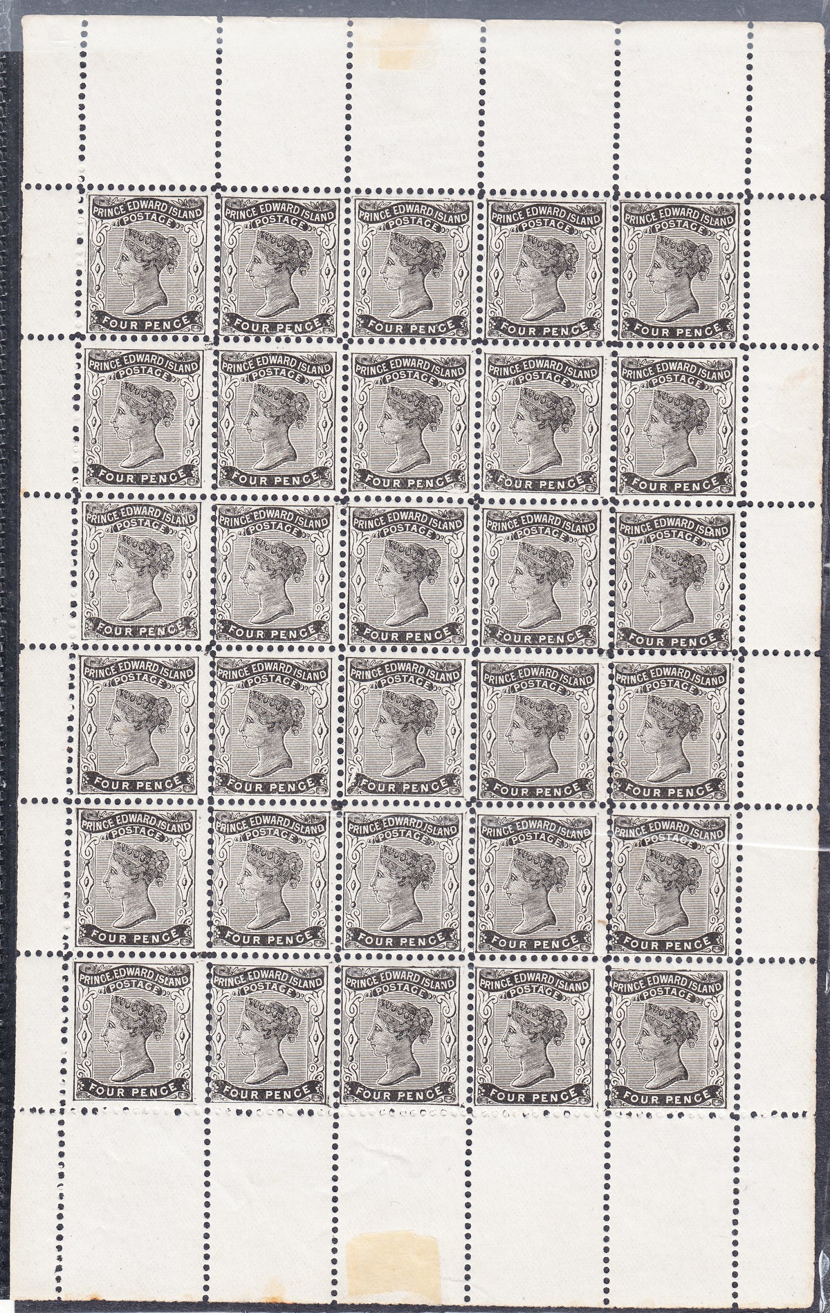 0009PE1801 - Prince Edward Island #9 - Mint Full Sheet of 30