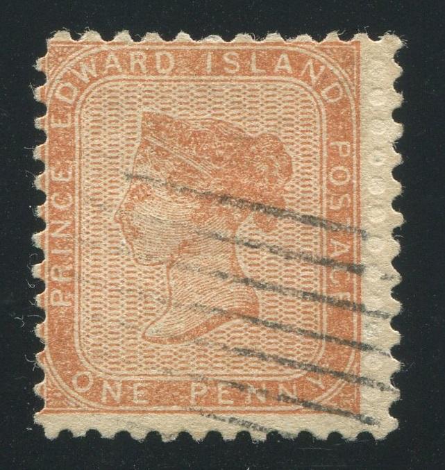 0011PE1709 - Prince Edward Island #11 - Used - UNLISTED Double Perf - Deveney Stamps Ltd. Canadian Stamps