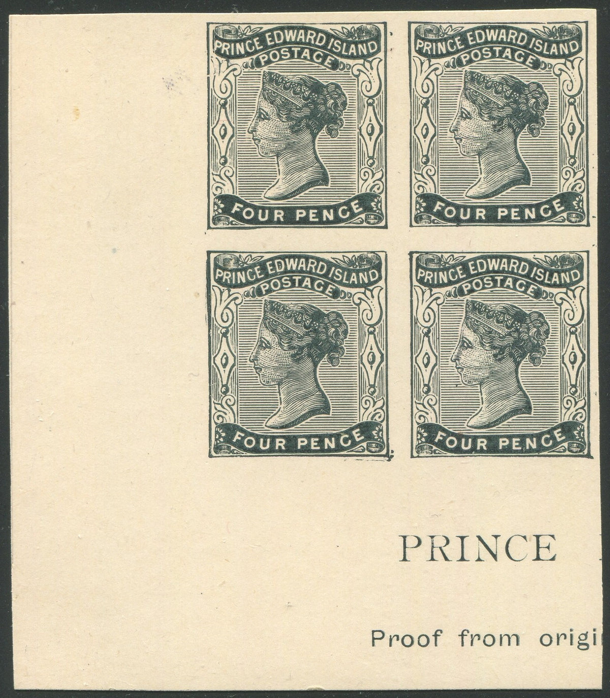 0009PE2002 - Prince Edward Island #9 Plate Proof Block of 4