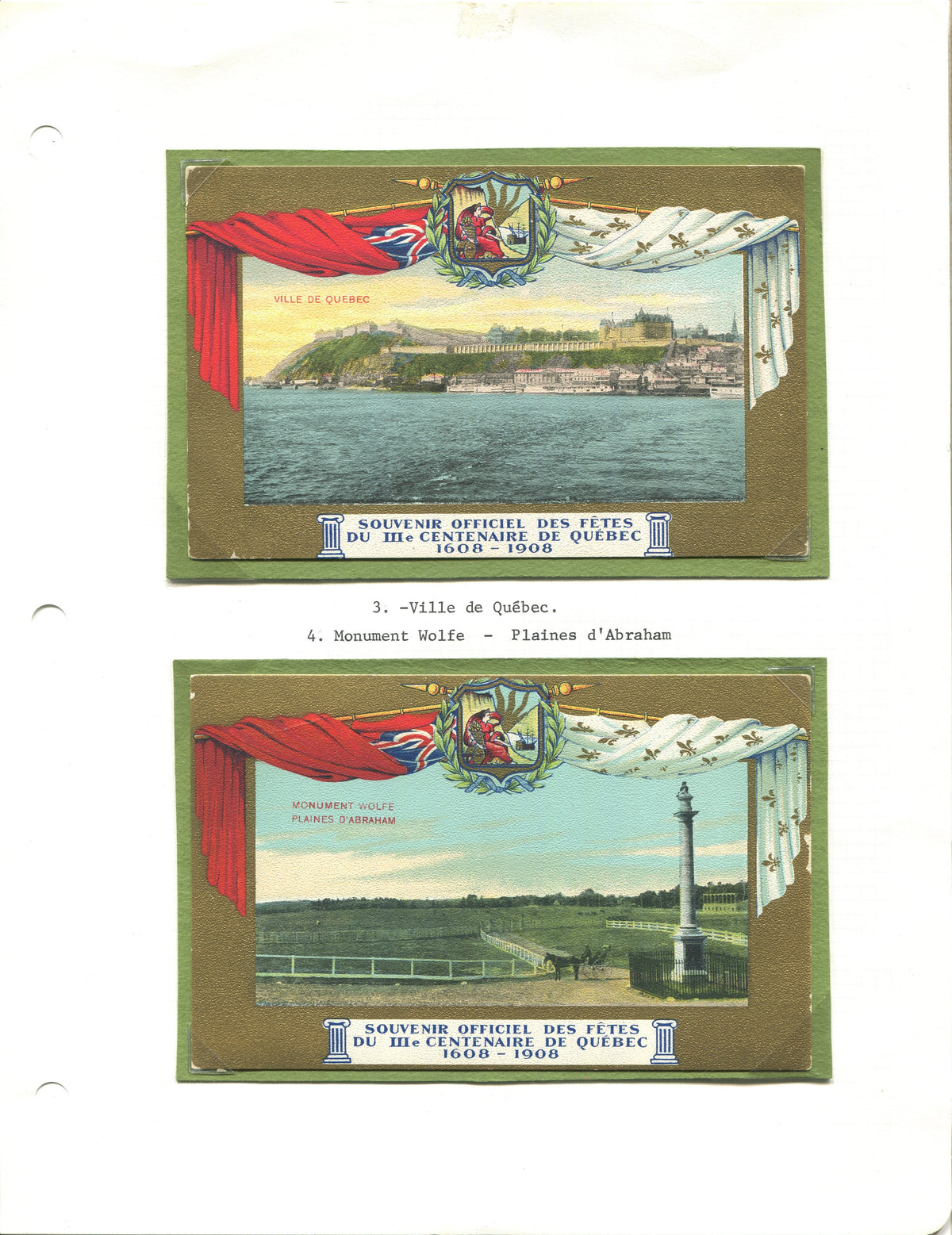 0001QP1910 - Quebec Tercentenary Celebration Postcard Set