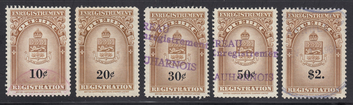 0151QR2102 - QR30-33, 35 - Used, Unused Set