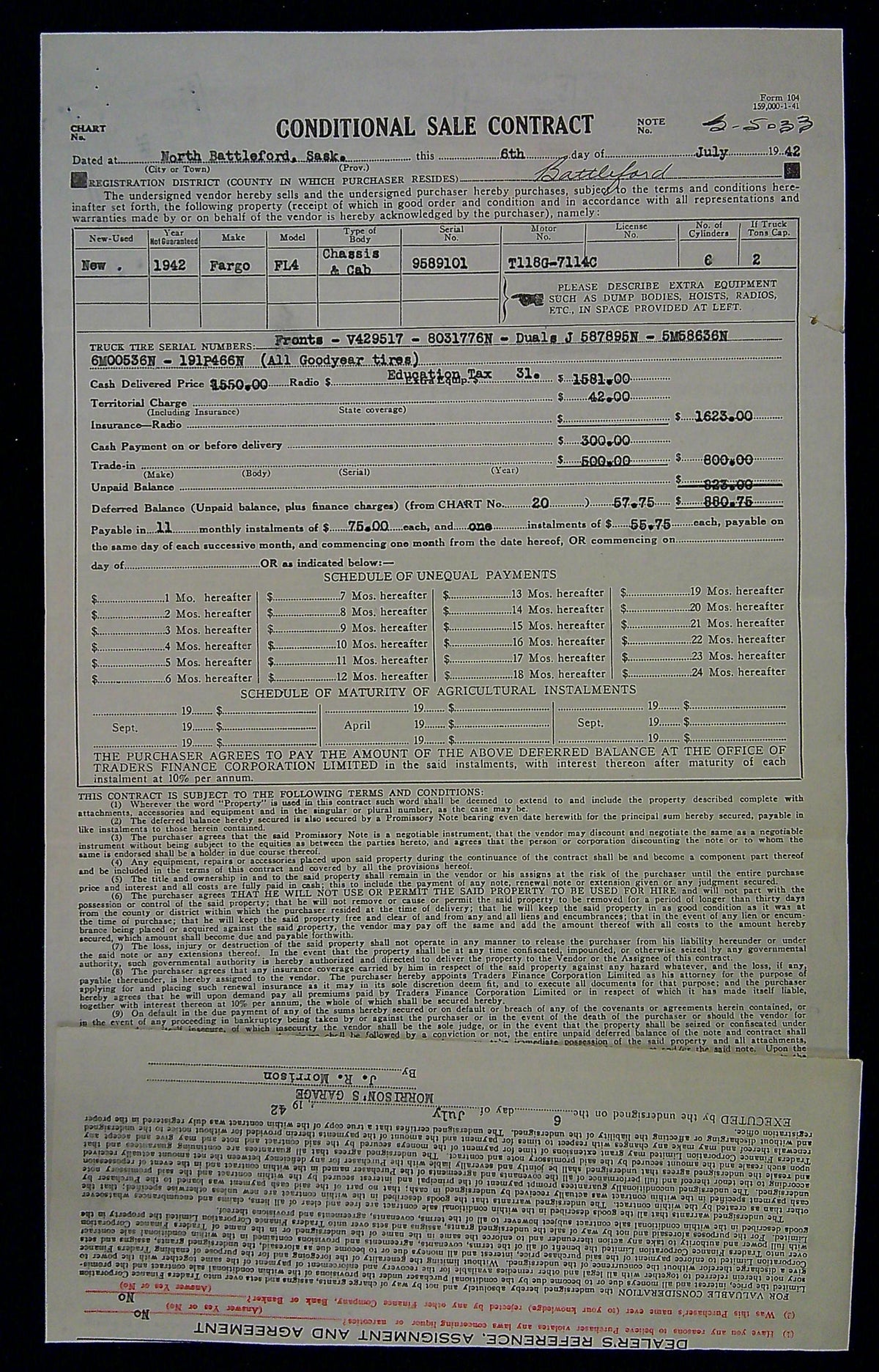 0052SL2110 - SL52 - Saskatchewan Document