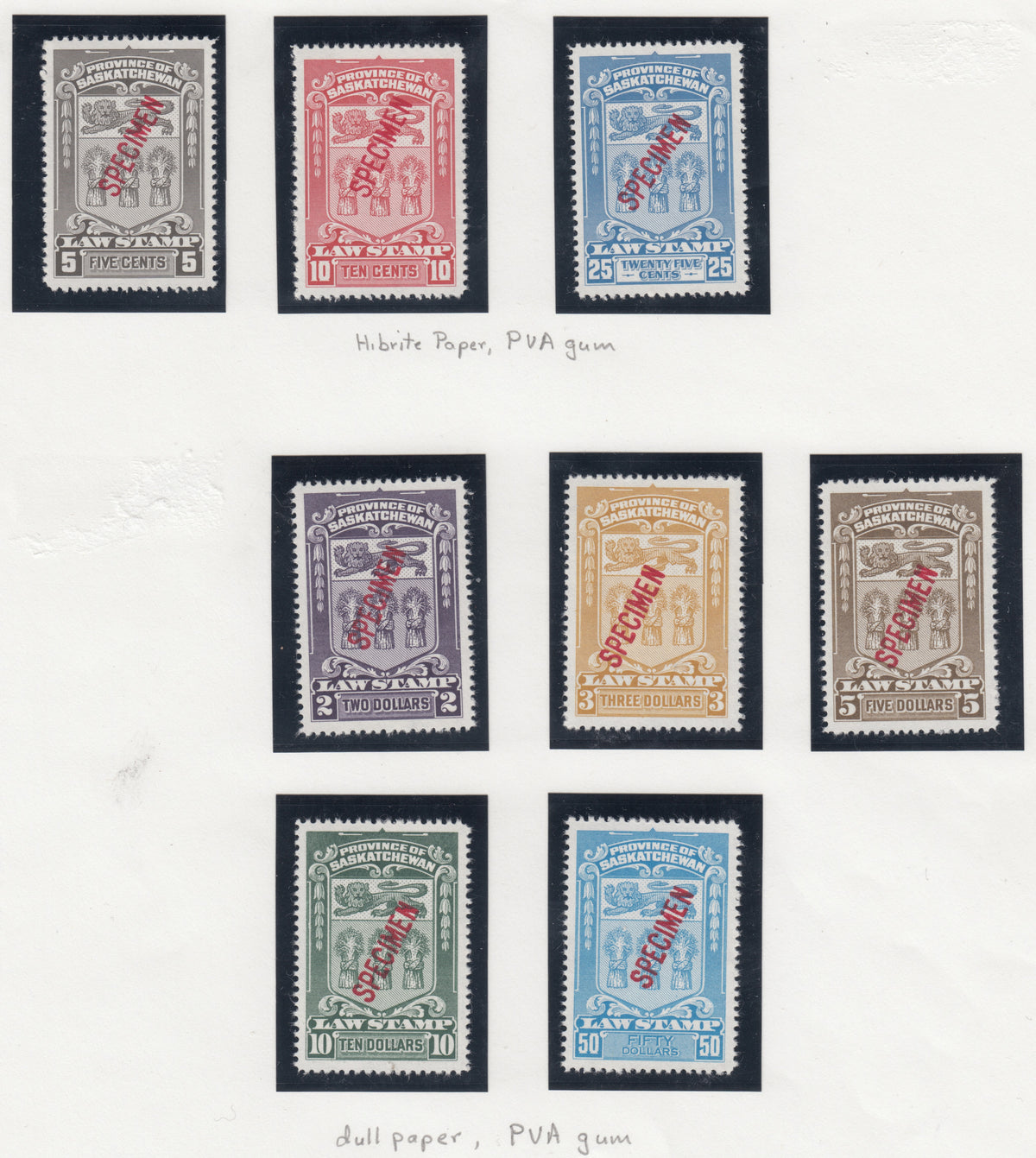 0057SL2109 - SL57//67 - Specimen Set, Paper Variety