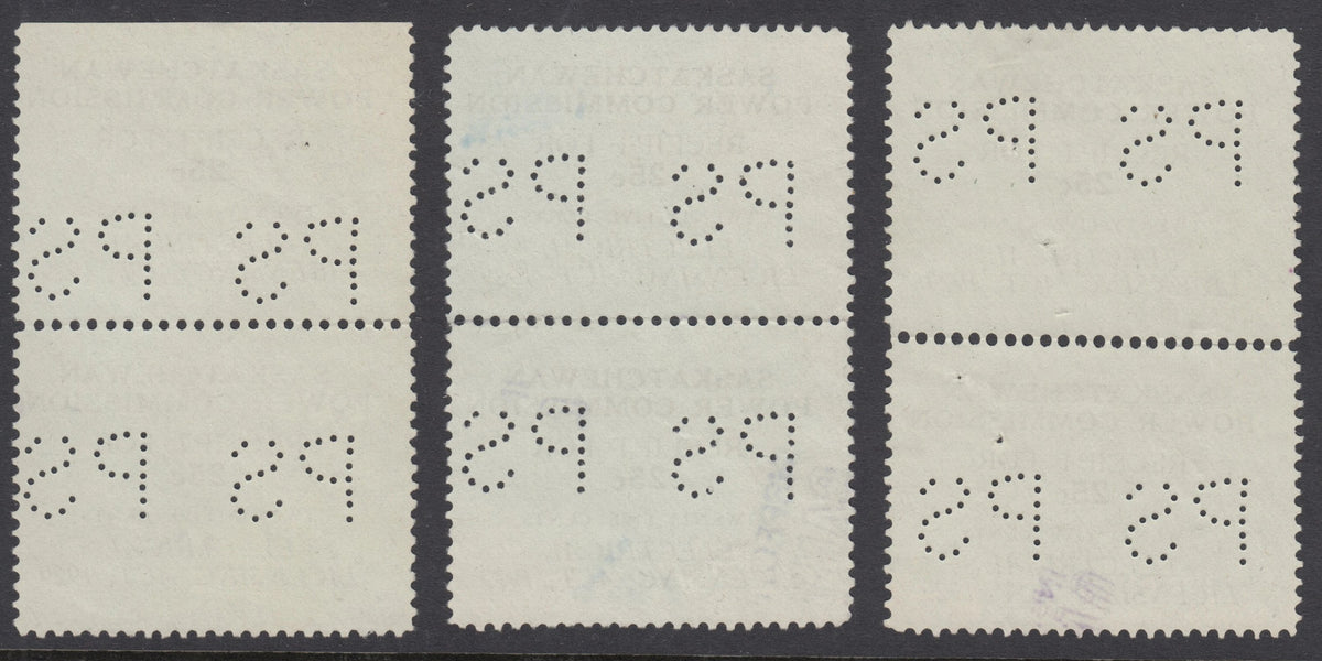 0084SE2108 - SE6 - Used/Uncancelled, Perfin Spacing Set