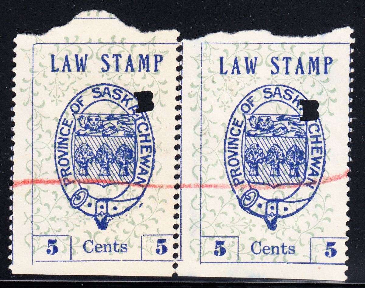 0013SL2107 - SL13a - Imperforate Pair, UNIQUE. w/ Cert